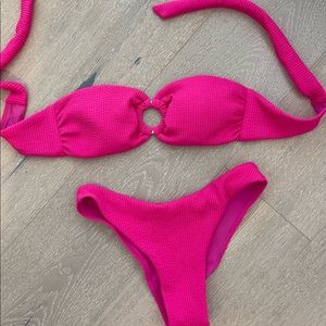 Monday Swimwear - fuschia bikini. Size small top, size P bottoms (aka xs)